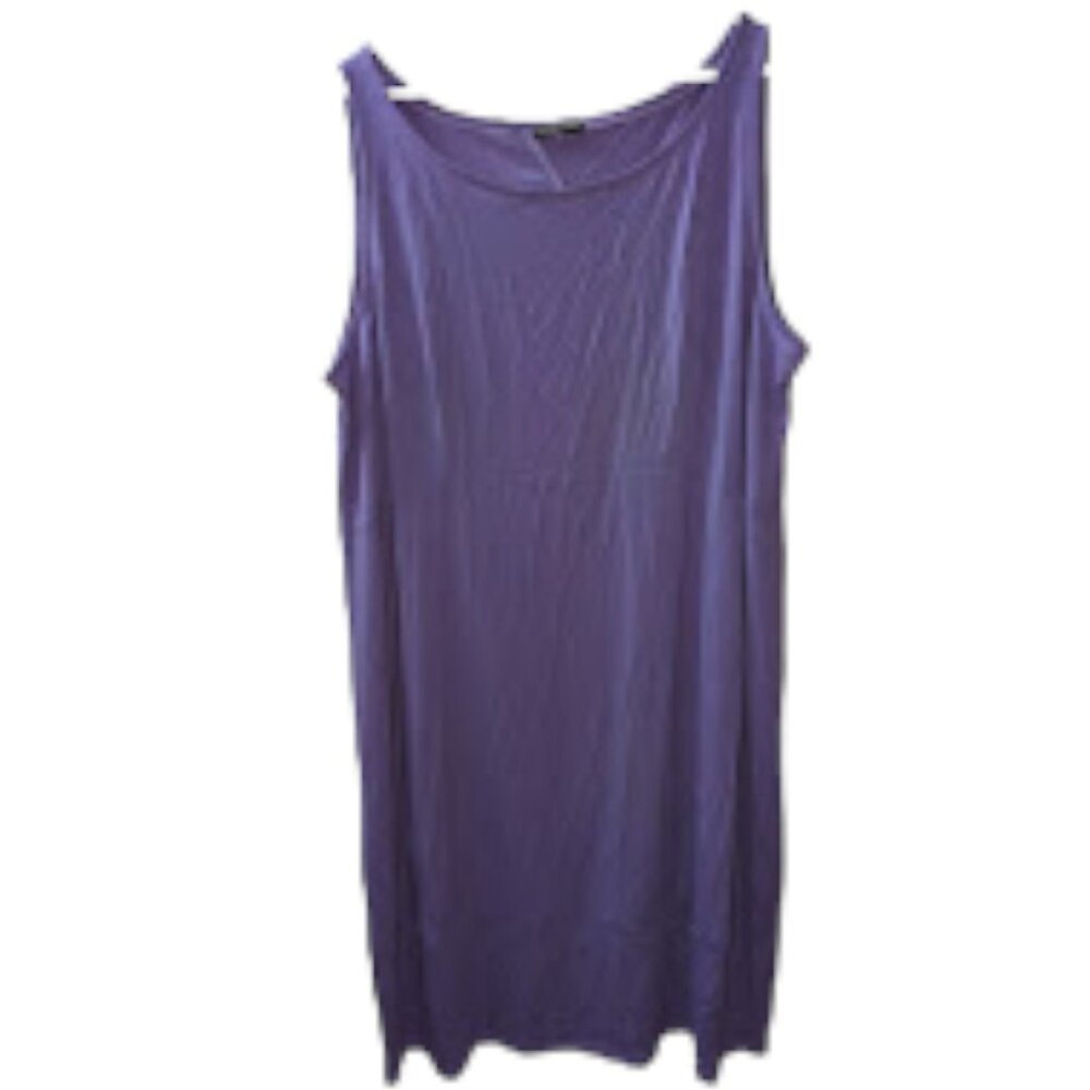 EILEEN FISHER women's sleeveless dress purple pit to pit - 23-30.5 inches w-039